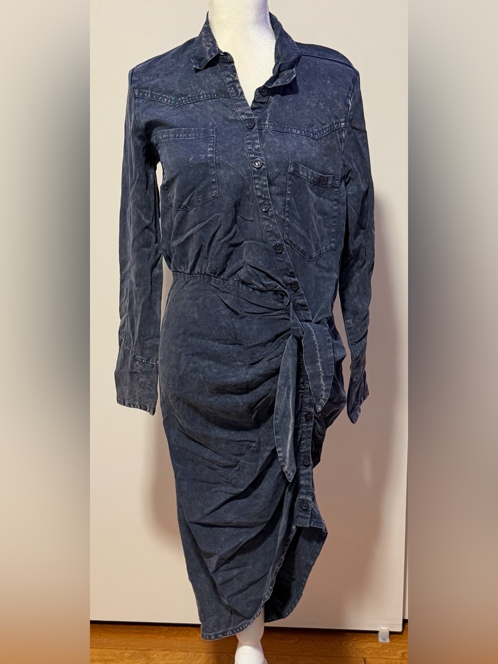 Women’s Young Fabulous & Broke Delana Acid Wash Shirt Dress Size Medium